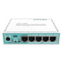 MikroTik hEX RB750Gr3 Router Gigabit Ethernet de 5 puertos, 256 MB RAM, Turquesa/Blanco